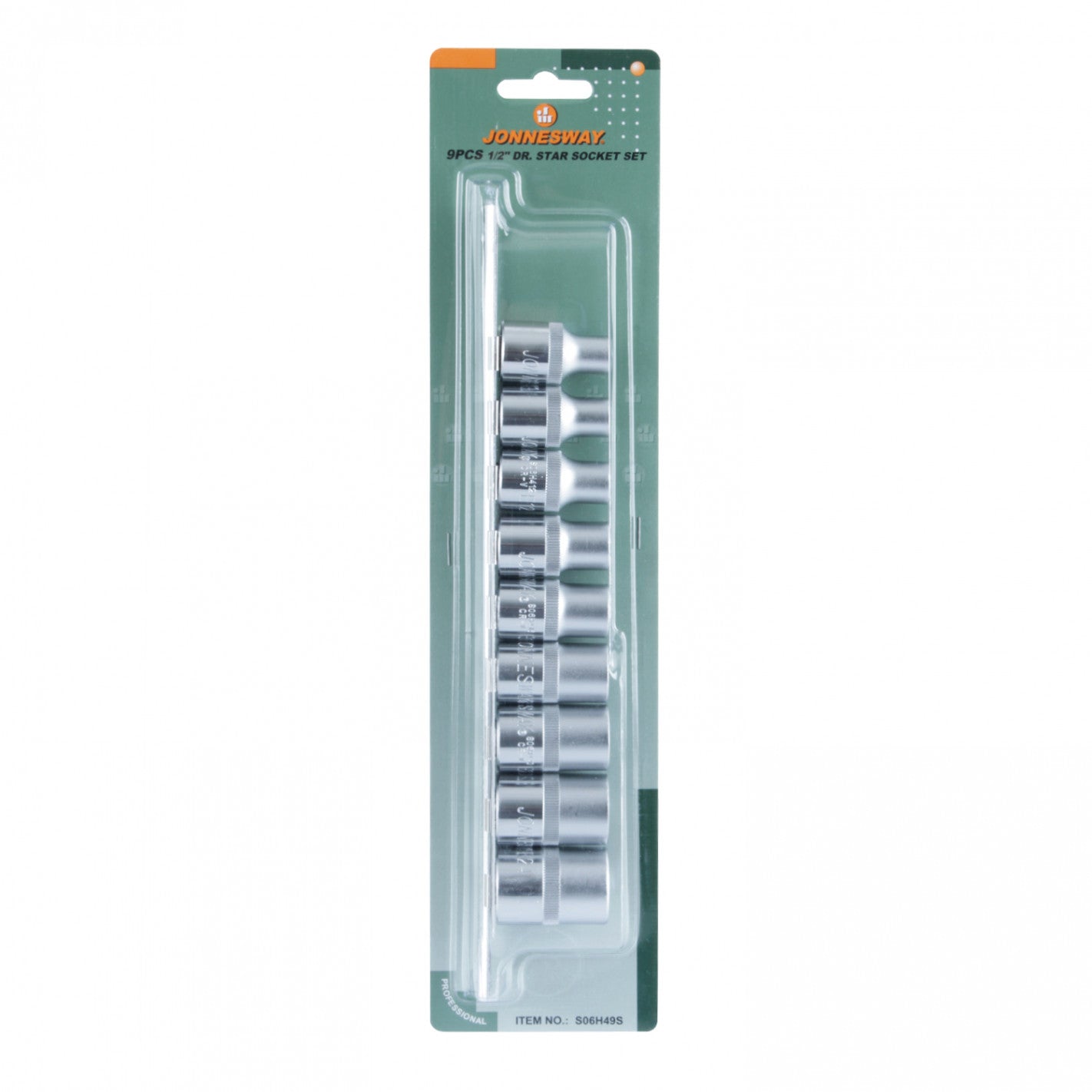 SET de DADOS TORX de 1/2" 9 piezas AS06H49S (AS06H49S) - JONNESWAY