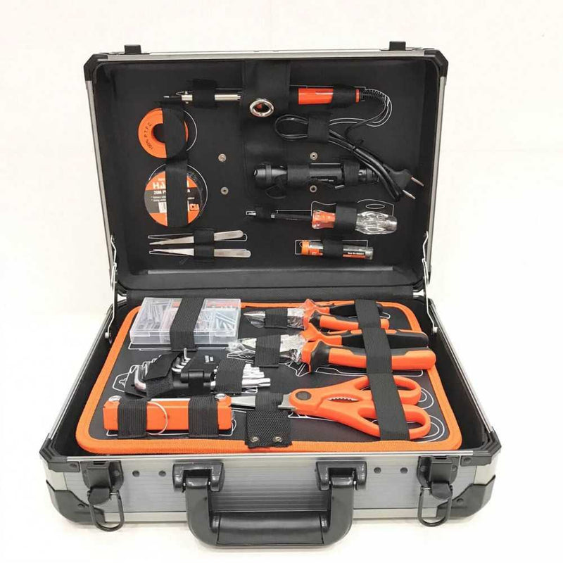Set Herramientas Manuales 155 Pzs con Caja de Aluminio 1000V VDE HARDEN
