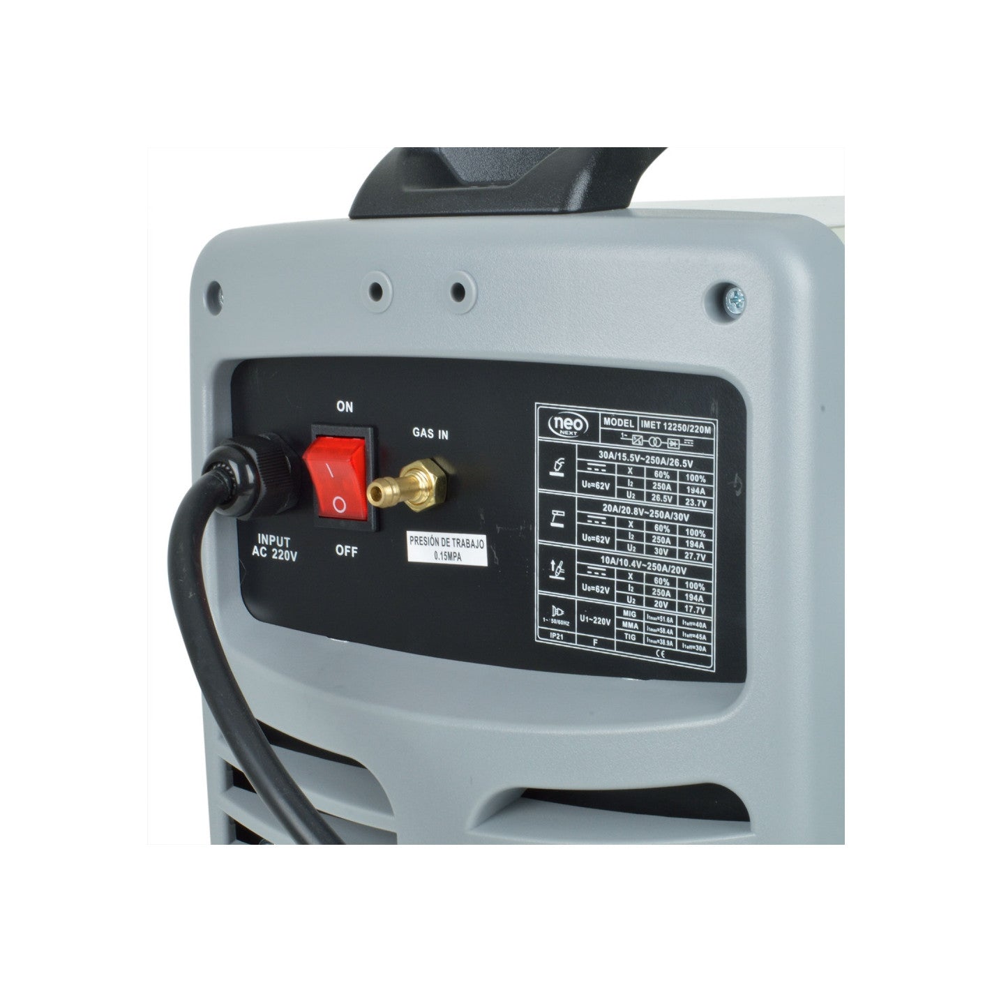 SOLDADORA ARCO MIG TIG MMA 250A IMET 12250/220 - NEO