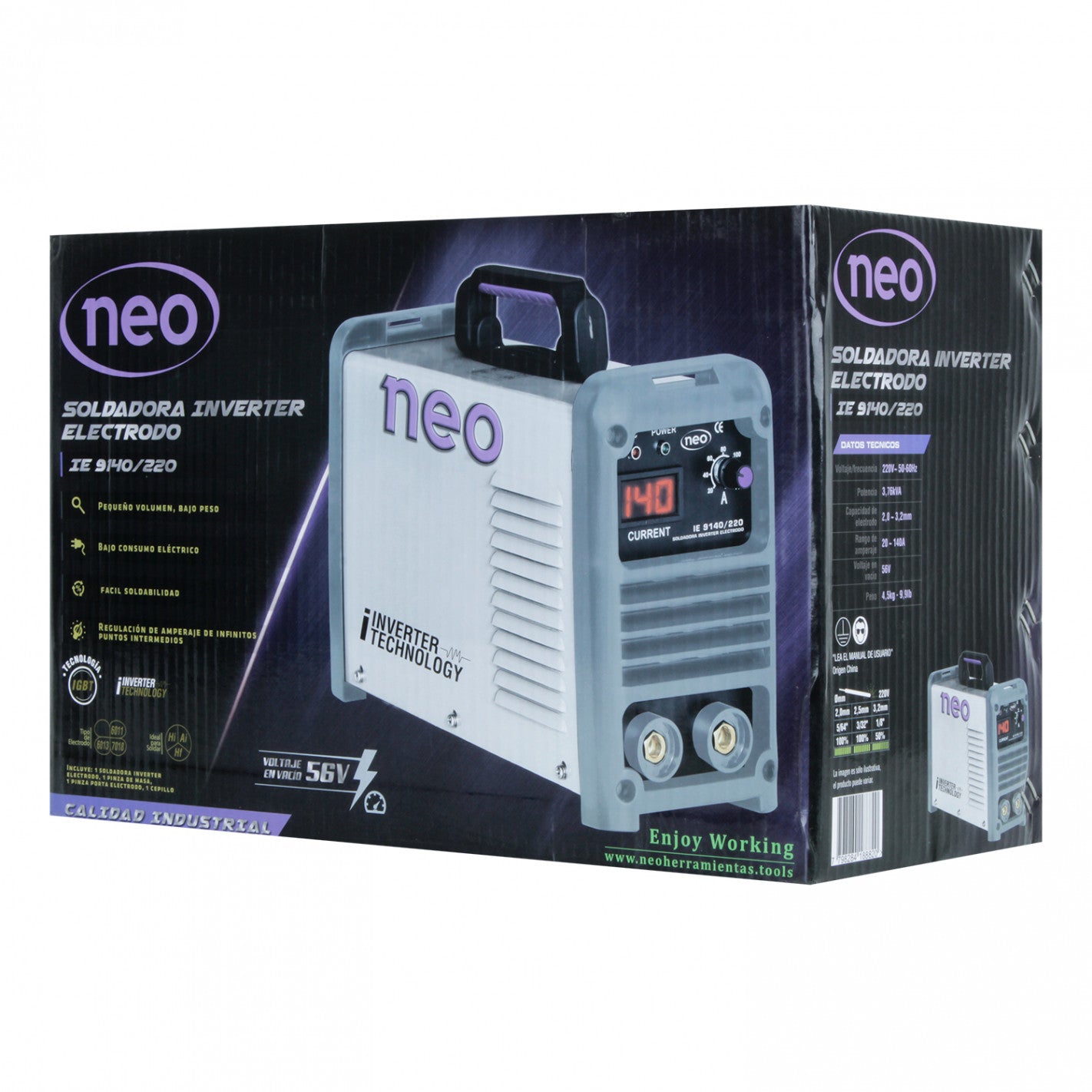 SOLDADORA INV ARCO MANUAL 140 amp IE 9140/220M