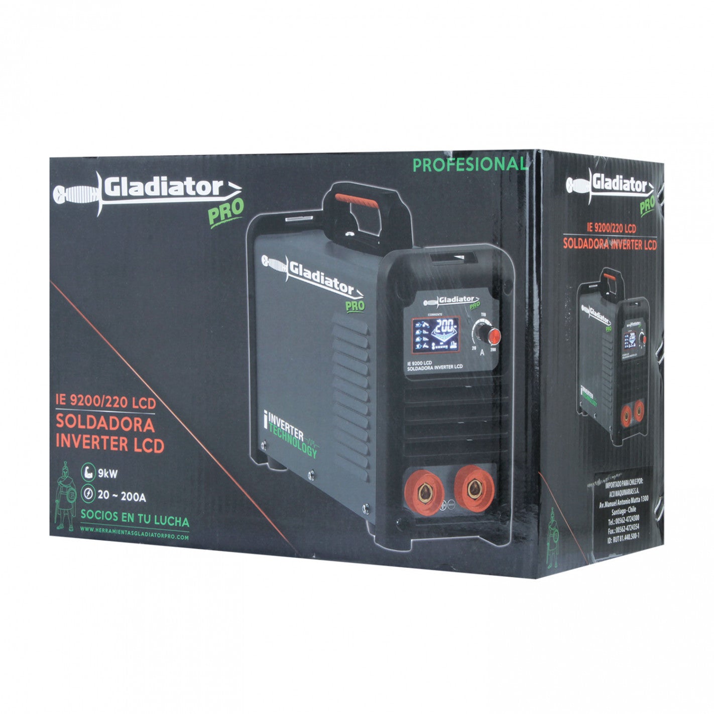 SOLDADORA INV ARCO MANUAL 200 AMP IE 9200/200 LCD