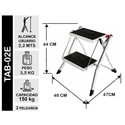 PISO ESCALERA PLEGABLE 2P COMPACTO