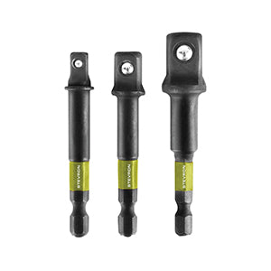 ADAPTADOR STEVRON IMPACTO 1/4 DR PARA DADOS JGO 3 PZAS. 1/2" - 3/8" - 1/4"  # BISA3X