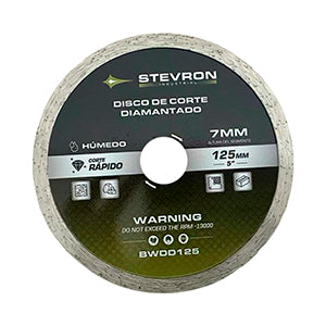 DISCO DE CORTE HUMEDO DIAMANTADO CONTINUO STEVRON  5" # BWDD125