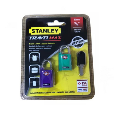 Set de candados para equipaje 20mm TravelMax 2 piezas Stanley