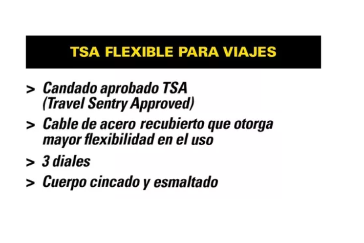 Candado para equipaje con clave TravelMax 20mm Stanley