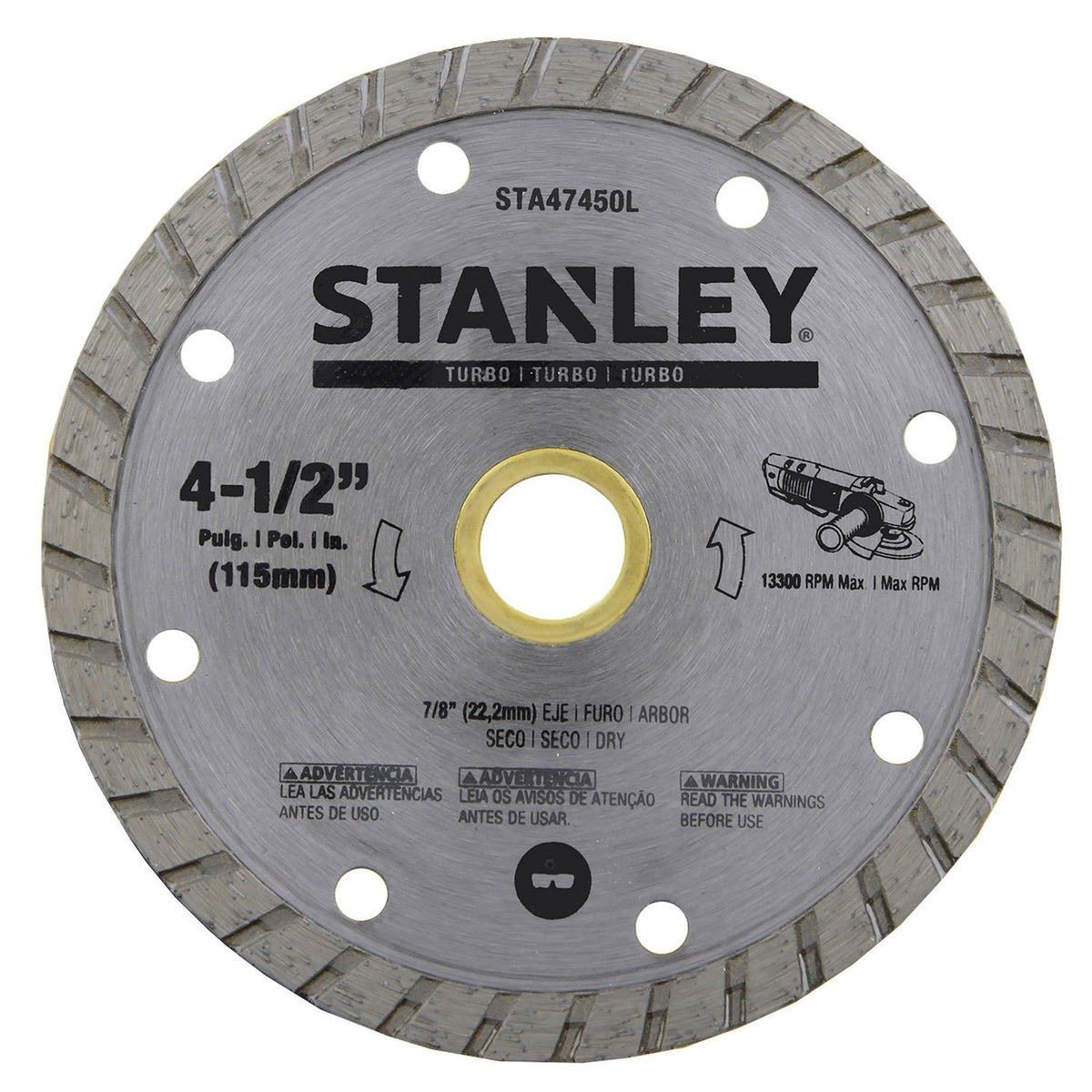 Disco diamantado Turbo Ø 4,5'' Eje 5/8''-7/8''