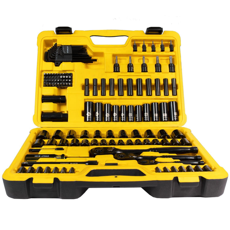 Set mecanico chromado 150 piezas 1/4, 1/2, 3/8