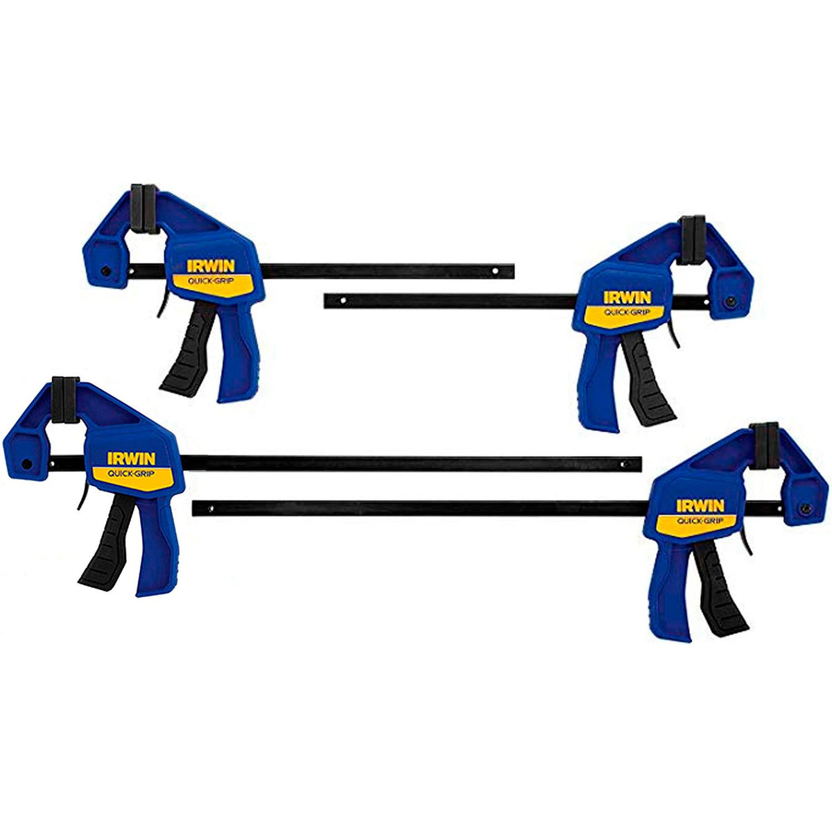 SET DE 4 PRENSAS LIGHT DUTY 2x6" y 2x12" QUICK-GRIP® (63Kg)