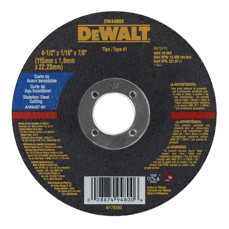 D. CORTE INOX PROFESIONAL DW 115x1.6mm