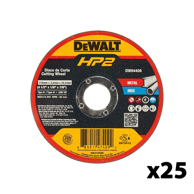 D. CORTE INOX/METAL HP2 DW 115x3mm